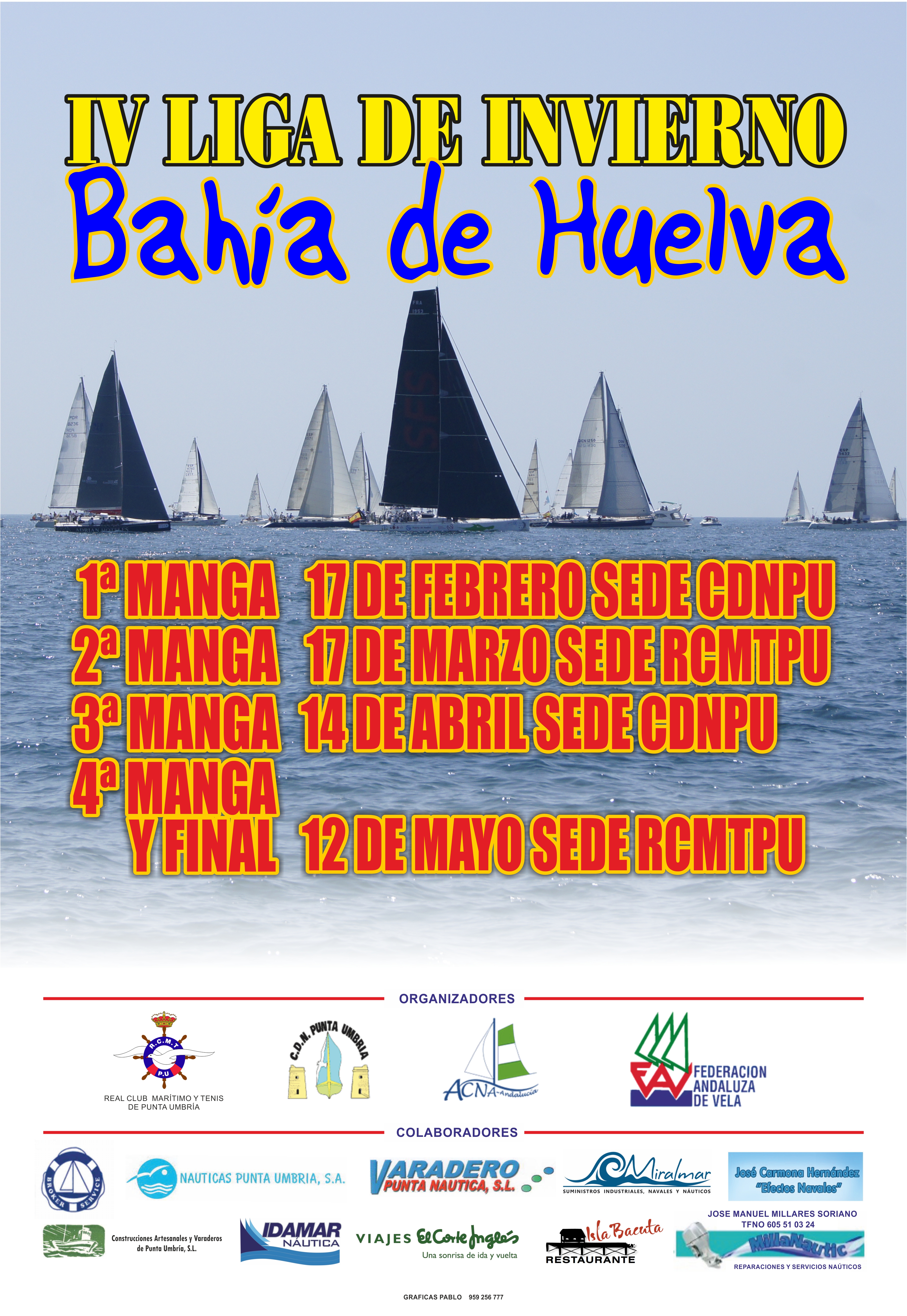 Cartel IV Liga Invierno Bahia De Huelva