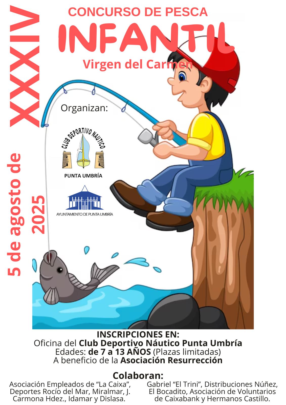Cartel Concurso de Pesca Infantil Virgen del Carmen
